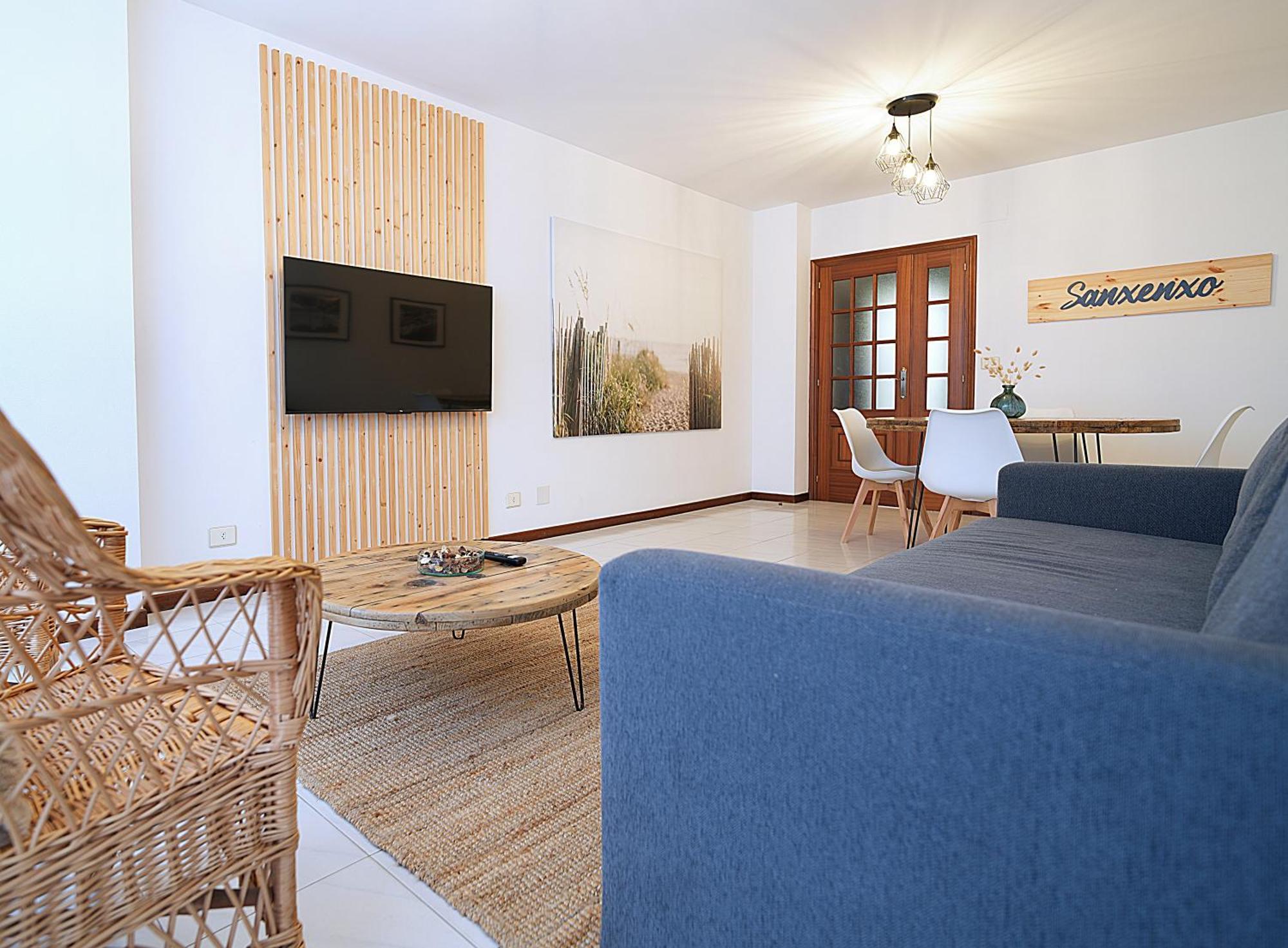 Apartamento De Playa En Sanxenxo Con Parking Bagian luar foto
